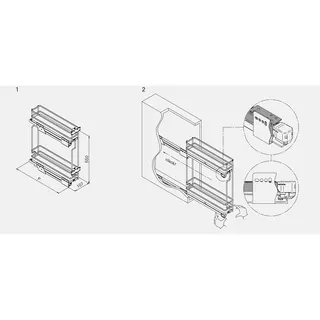 Cargo 150mm grafit, mocowanie lewe Galaxy VIBO (ELQGM152SXPRPOMBASVGF) — фото 5